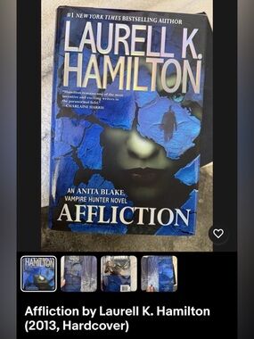 Laurell K. Hamilton "Affliction" Hardcover - Blue Cover